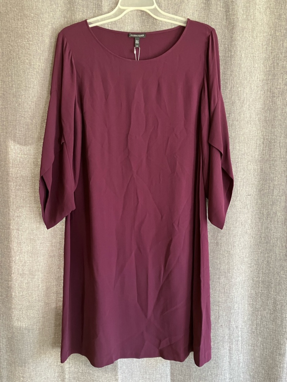 Eileen Fisher Deep Plum Long-Sleeve Dress